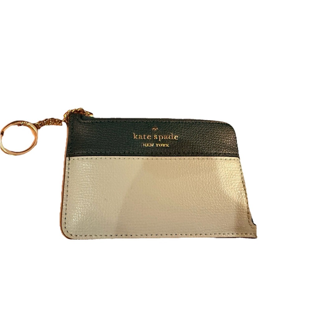 Kate Spade Darcy leather zip key ring card holder wallet Seawater Green 99$ - Picture 4 of 10